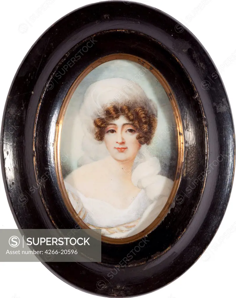 Portrait of Maria Countess Walewska (1786-1817) by Isabey, Jean-Baptiste (1767-1855)/ Patrimoine comte Charles-Andre Colonna Walewski/ France/ Oil on Ivory/ Classicism/ 10x7/ Portrait