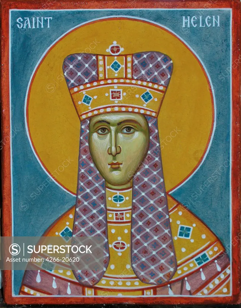 Saint Helena by Greek icon  / St. Demetrios Church, Pomona/ 1990s/ Greece/ Tempera on panel/ Icon Painting/ Bible