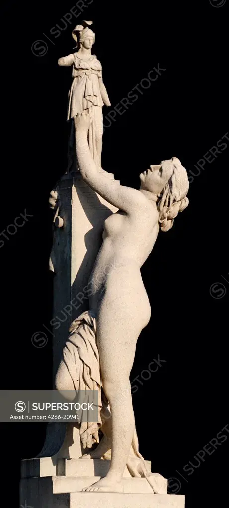 Cassandra seeking the protection of Pallas by Millet, Aime (1819_1891)/ Jardin des Tuileries/ 1877/ France/ Marble/ Academic art/ Mythology, Allegory and Literature
