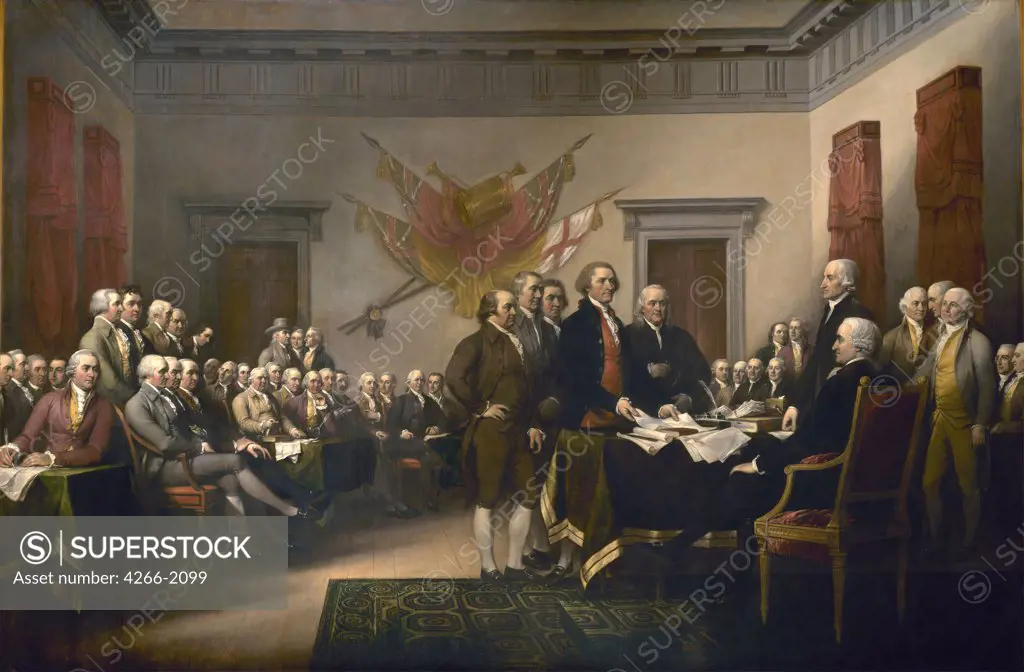 Continental Congress by John Trumbull, oil on canvas, 1819, 1756-1843, United States Capitol rotunda, 365, 7x548