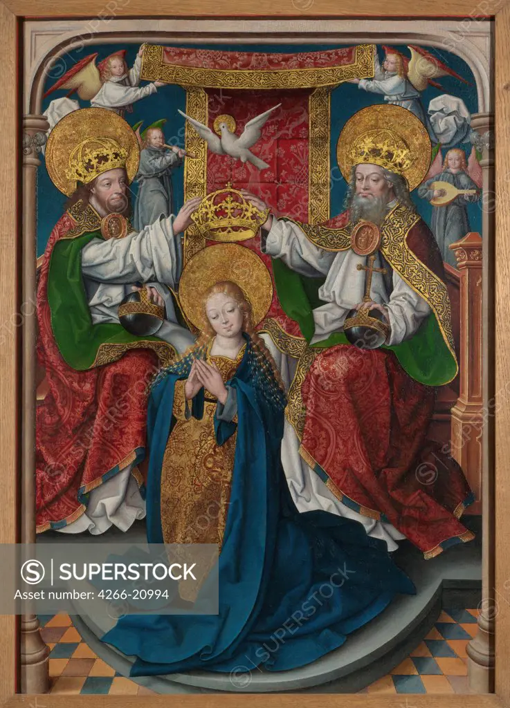 The Coronation of the Virgin (The Liesborn Altarpiece) by Baegert, Jan (ca 1465-ca 1535)/ National Gallery, London/ c. 1520/ Germany/ Oil on wood/ Gothic/ 97,2x70,5/ Bible