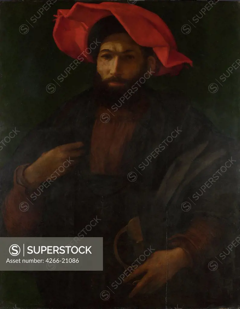 A Knight of Saint John by Caravaggio, Polidoro da (ca 1499-1543)/ National Gallery, London/ ca 1530/ Italy, Roman School/ Oil on wood/ Renaissance/ 96,8x76,2/ Portrait