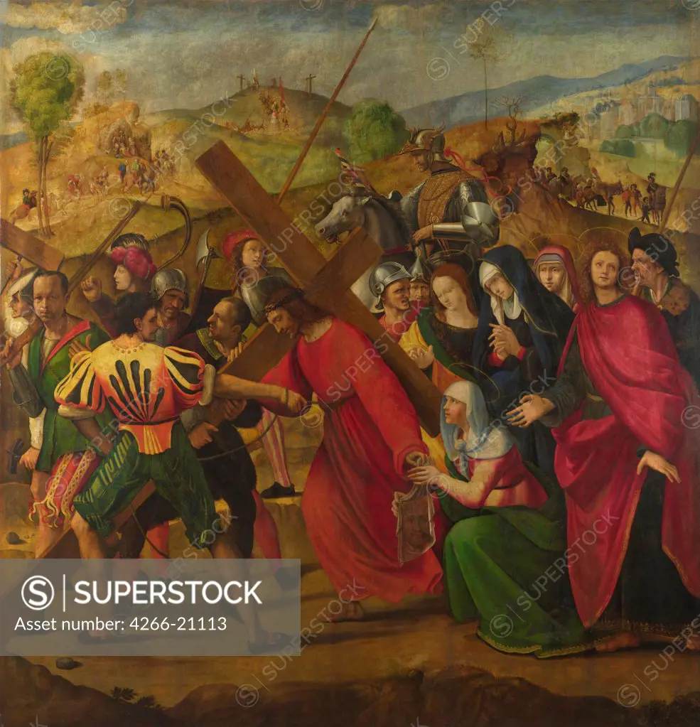 The Procession to Calvary by Ghirlandaio, Ridolfo (1483-1561)/ National Gallery, London/ c. 1505/ Italy, Florentine School/ Oil on canvas/ Renaissance/ 166,3x161/ Bible