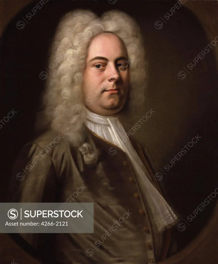 Portrait of George Frideric Handel by Balthasar Denner, oil on canvas, 1726-1728, 1685-1749 Great Britain, London, National Gallery