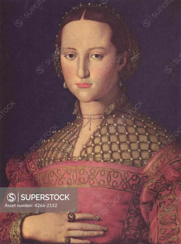 Eleonora di Toledo by Agnolo Bronzino, circa 1545, oil on wood, 1503-1572, Czech Republic, Prague, National Gallery