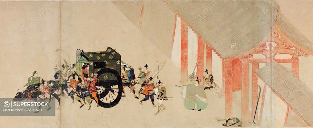 Illustrated Tale of the Heiji Civil War (The Imperial Visit to Rokuhara) 2 scroll by Anonymous  / Tokyo National Museum/ 13th century/ Japan/ Watercolour and ink on paper/ The Oriental Arts/ 42,2x952,9/ History