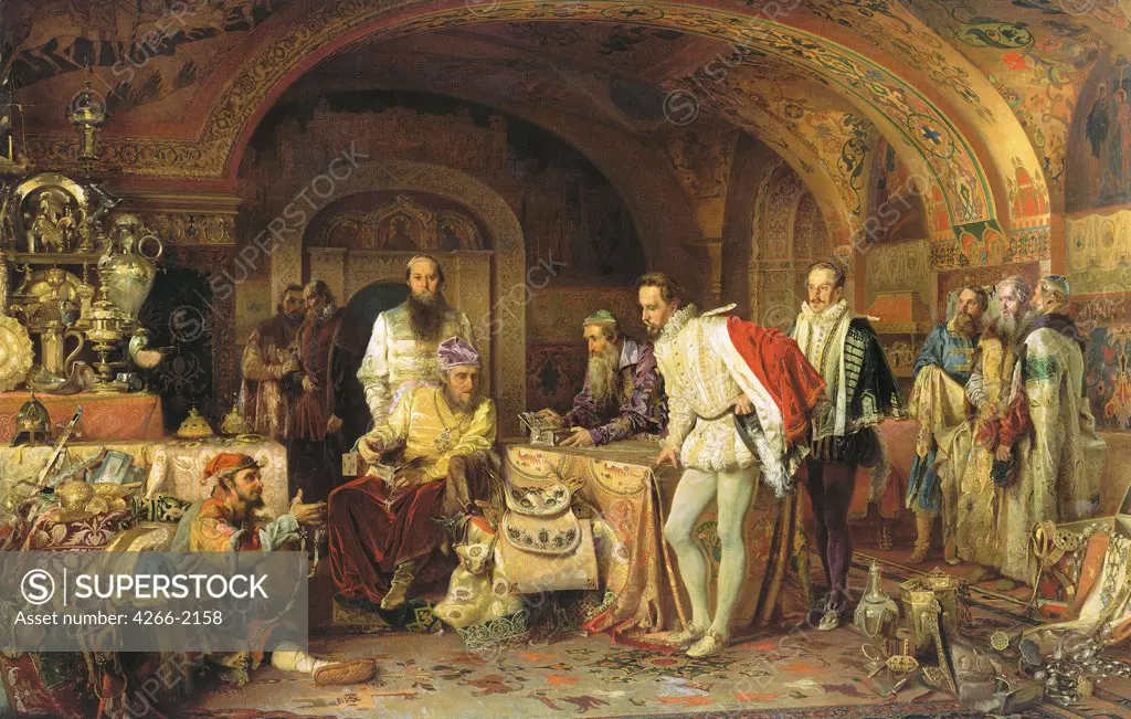 Tsar Ivan IV the Terrible by Alexander Dmitrievich Litovchenko, oil on canvas, 1875, 1835-1890, Russia, St. Petersburg, State Russian Museum, 153x236