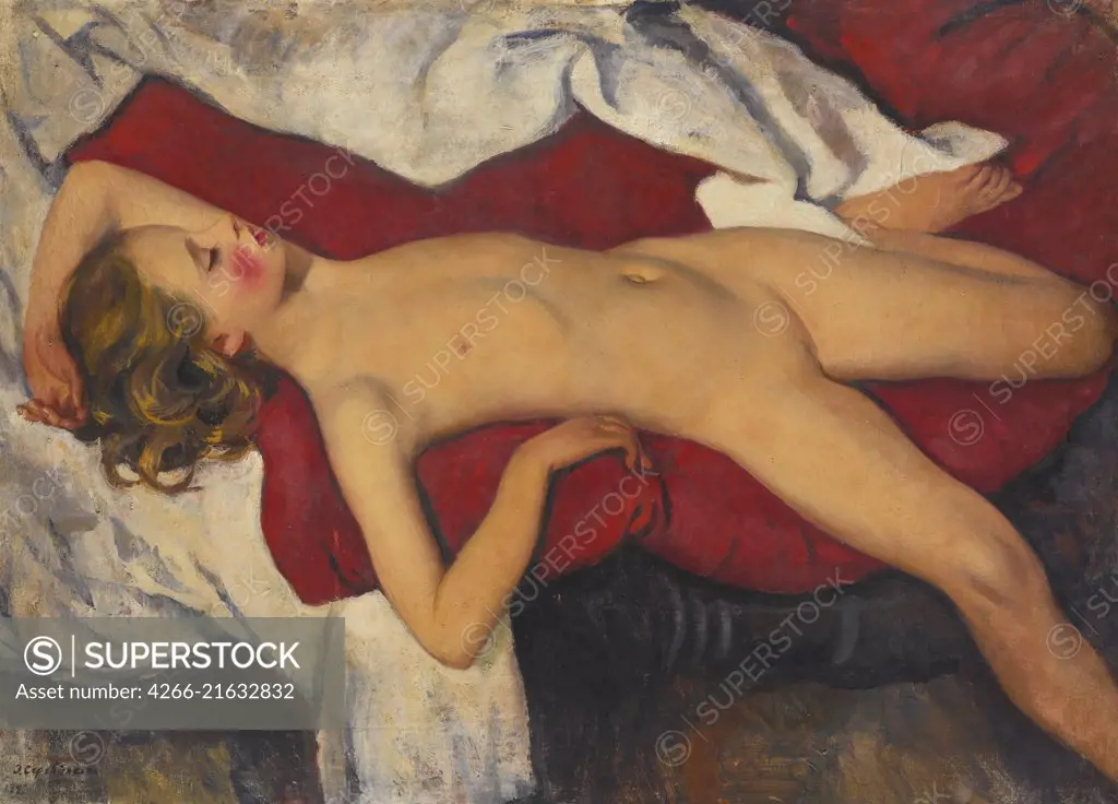 Sleeping Girl, Serebriakova, Zinaida Yevgenievna (1884-1967)