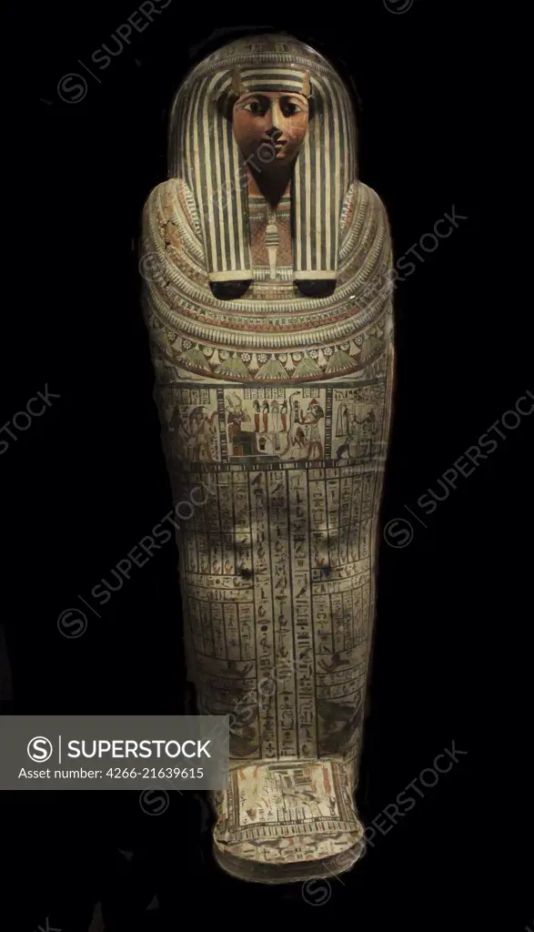 The wooden coffin of Pensenhor, Ancient Egypt  