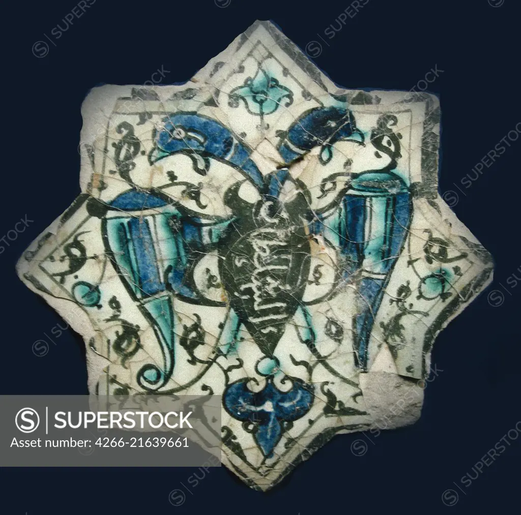 Eight-pointed Star Tile, Central Asian Art  