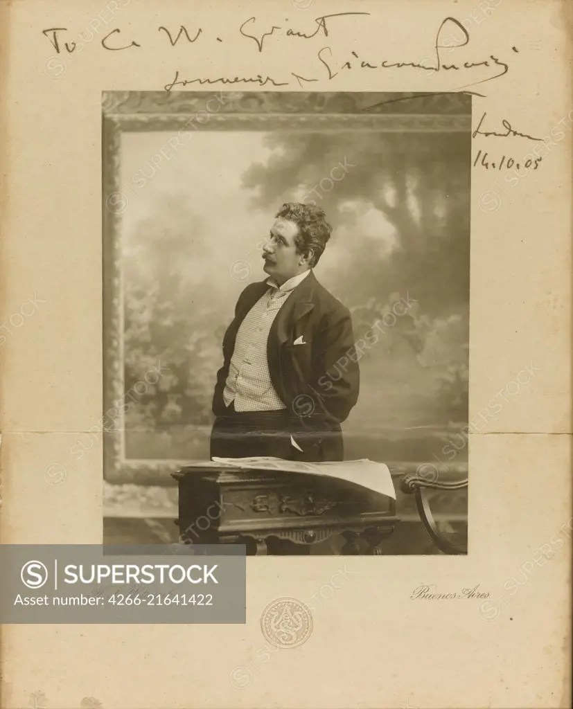 Portrait of the Composer Giacomo Puccini (1858-1924), Anonymous  
