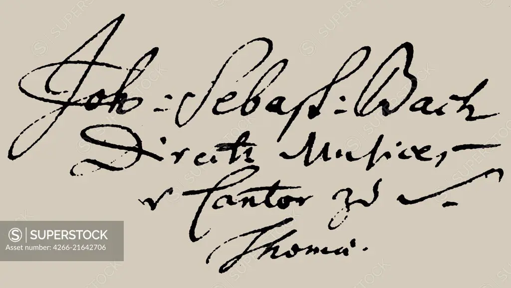 Signature of Johann Sebastian Bach, Bach, Johann Sebastian (1685-1750)