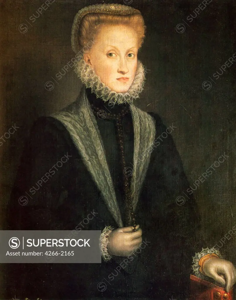 Anna of Austria by Sofonisba Anguissola, oil on canvas, 1573, circa 1532-1625, private collection, 84x67