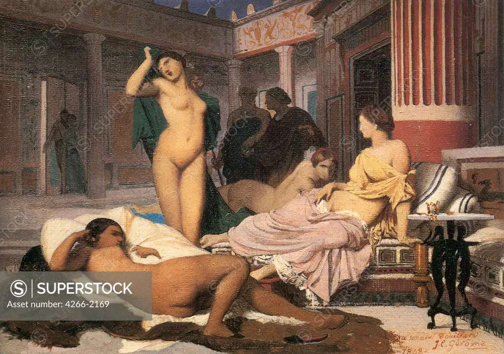 Naked women by Jean-Leon Gerome, oil on canvas, 1848, 1824-1904, France, Paris, Musee d'Orsay, 15.5x21