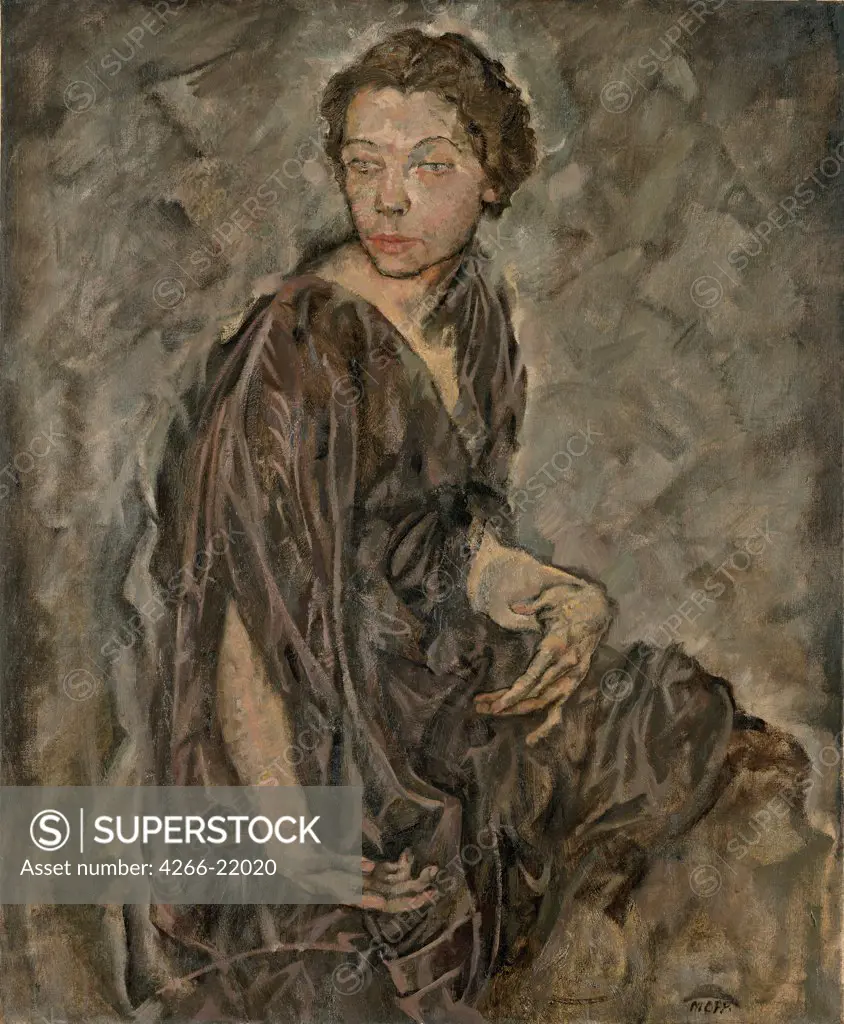 Portrait of Tilla Durieux by Oppenheimer, Max (1885-1954)/ Leopold Museum, Vienna/ 1912/ Austria/ Oil on canvas/ Expressionism/ 95,5x78,9/ Portrait