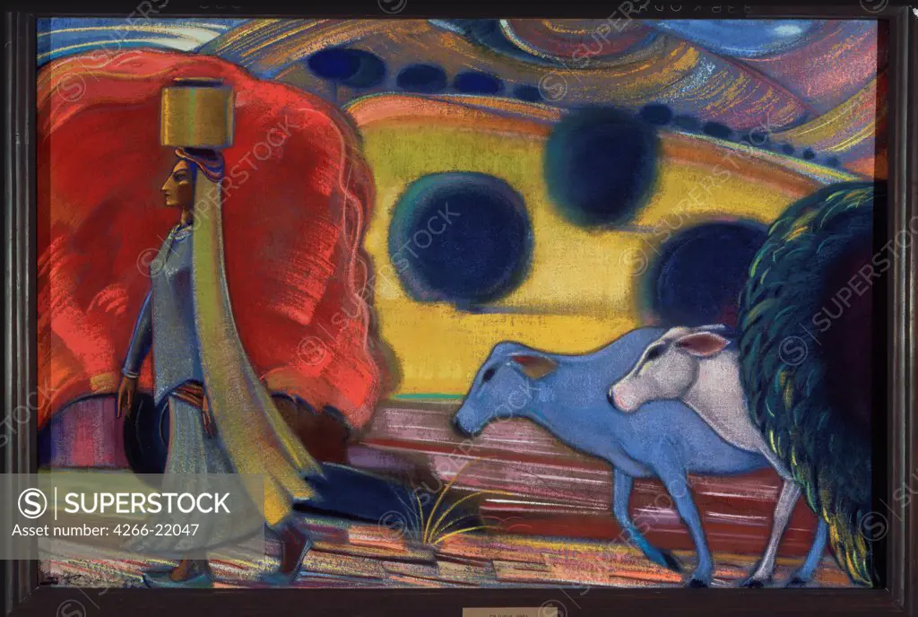 Gaddy by Roerich, Sviatoslav Nikolayevich (1904-1993)/ State Oriental Art Museum, Moscow/ 1961/ Russia/ Tempera on canvas/ Modern/ 60,7x91/ Landscape