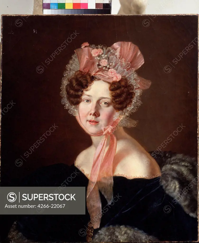 Portrait of a Lady by Lagrenee, Anthelme Francois (1774-1832)/ Museum of Private Collections in A. Pushkin Museum of Fine Arts, Moscow/ France/ Oil on canvas/ French Painting of 18th cen./ 68x59/ Portrait