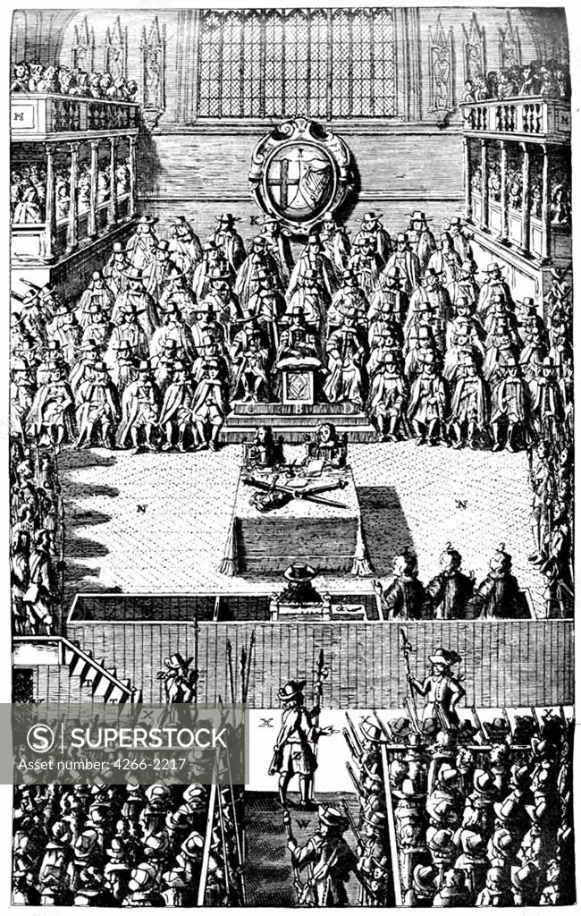 Execution of Charles I by unknown painter, copper engraving, 1688, England, London, British Museum