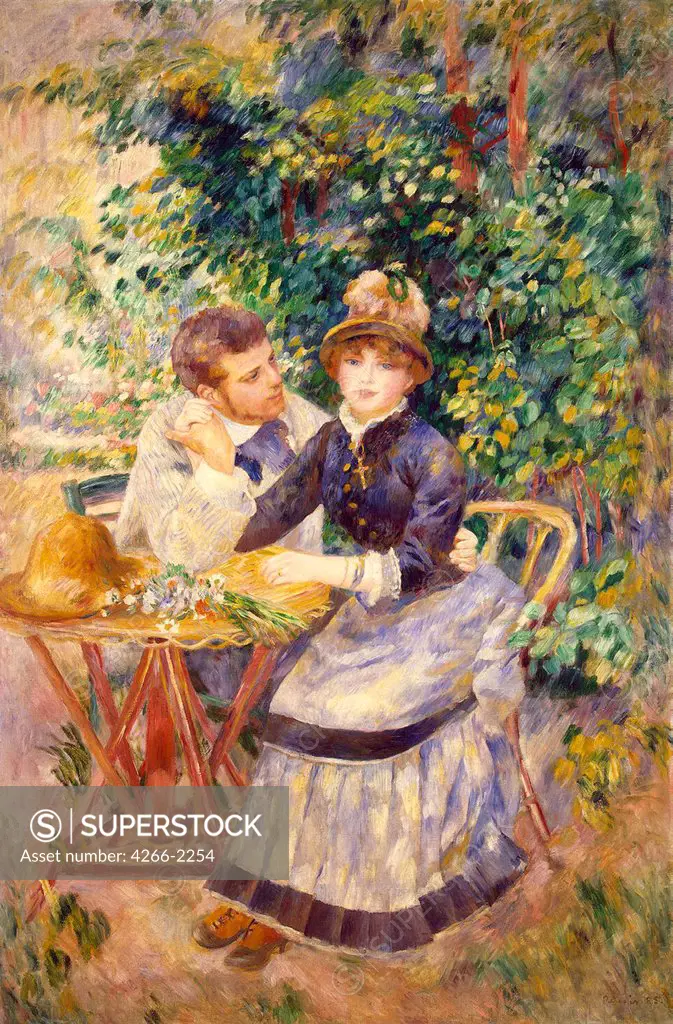 At the Table by Pierre Auguste Renoir, Oil on canvas, 1885, 1841-1919, Russia, St. Petersburg, State Hermitage, 170, 5x112