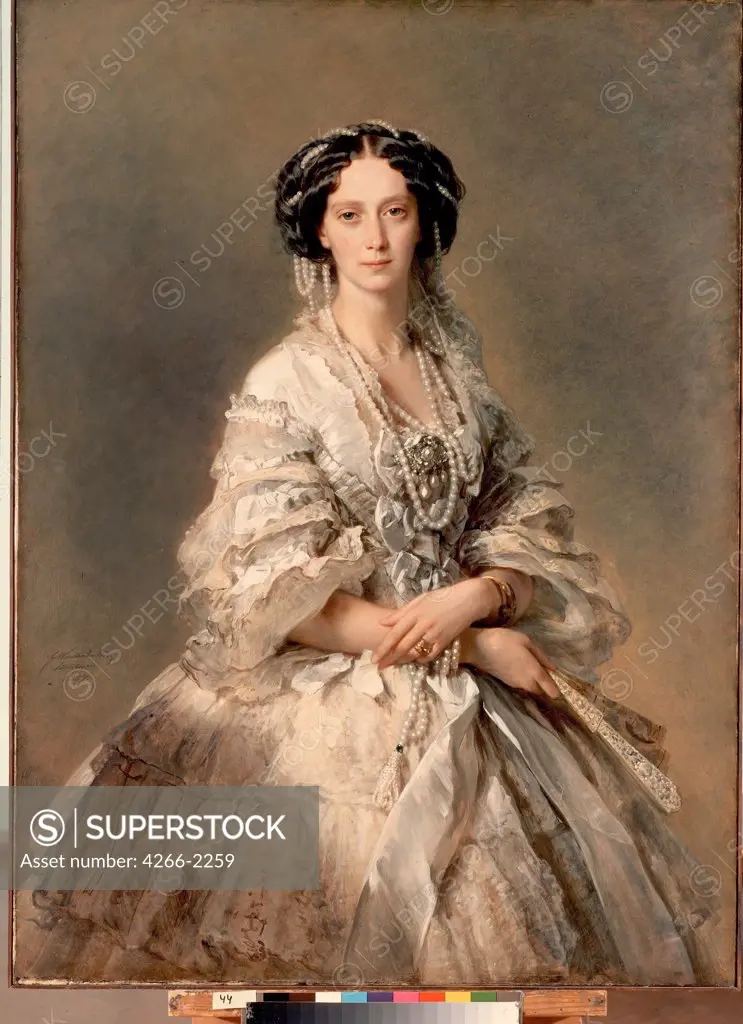 Maria Alexandrovna by Franz Xavier Winterhalter, Oil on canvas, 1805-1873, Russia, St. Petersburg, State Hermitage, 120x95
