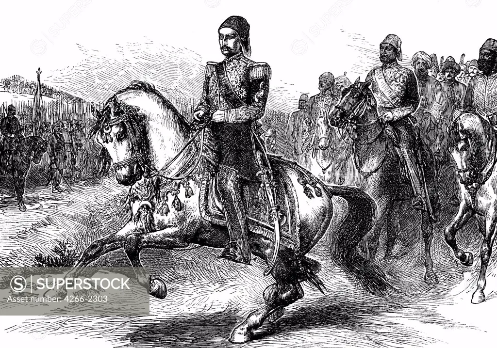 Soldiers on horses by unknown artist, Woodcut, Private Collection