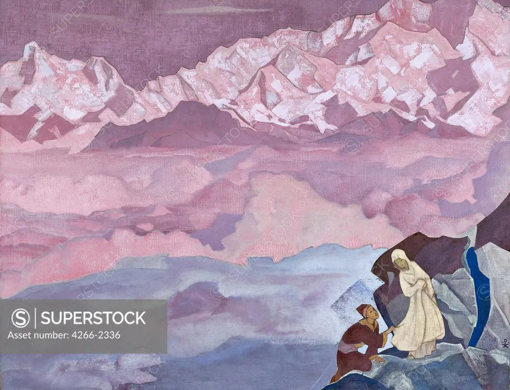 Roerich, Nicholas (1874-1947) International Centre of the Roerichs, Moscow 1924 89x116,5 Tempera on canvas Symbolism Russia Mythology, Allegory and Literature 