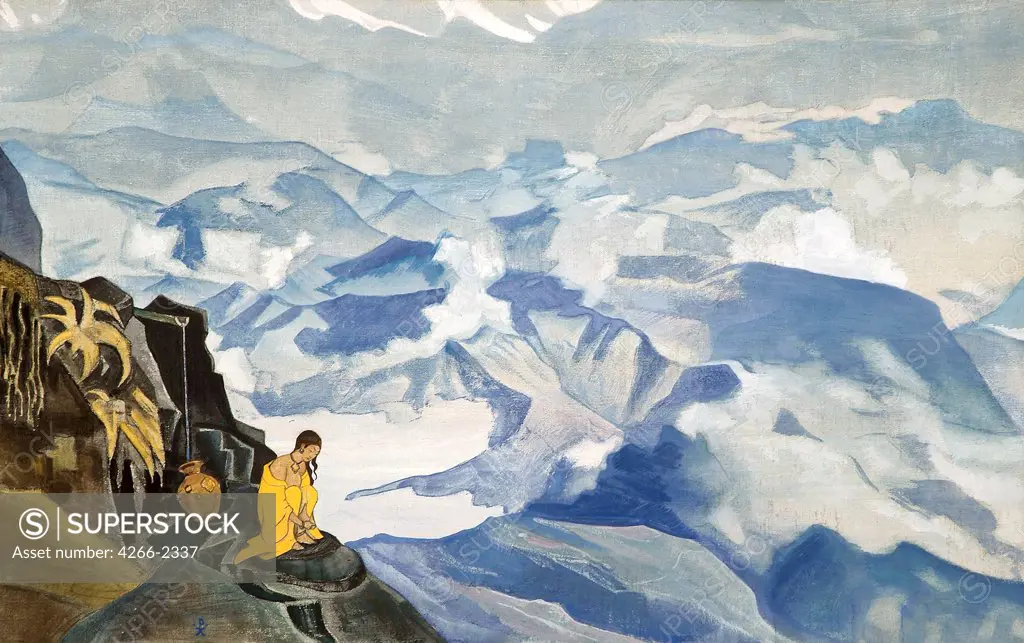 Roerich, Nicholas (1874-1947) Nicholas Roerich Museum, New York 1924 80,5x132 Tempera on canvas Symbolism Russia Mythology, Allegory and Literature 