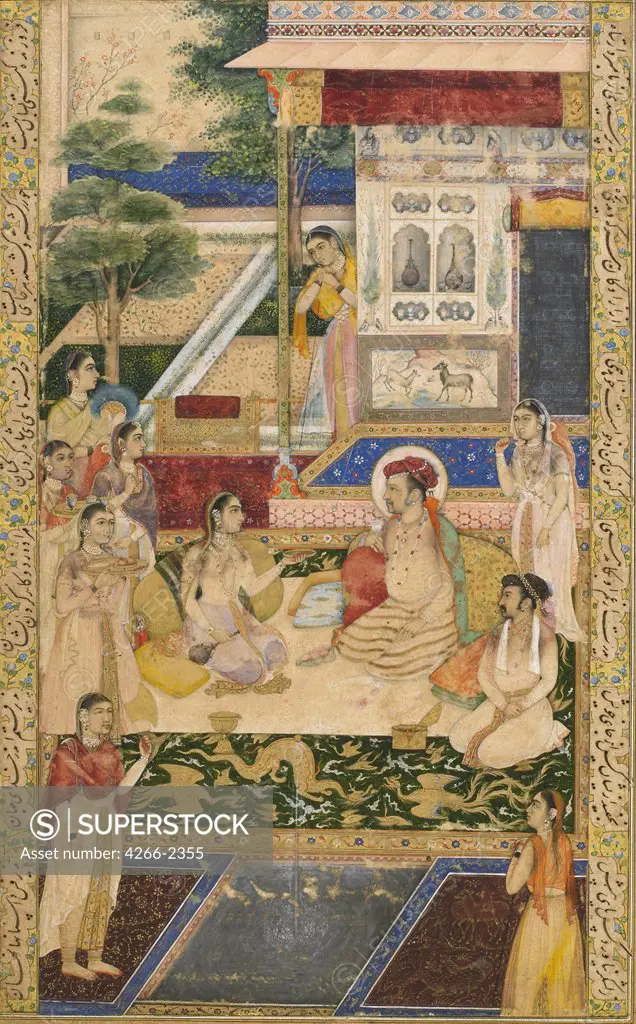 Indian Art by anonymous painter, watercolour, ink, gold colour on paper, circa 1624-1625, USA, Washington, D.C, Freer Gallery of Art, 25x14