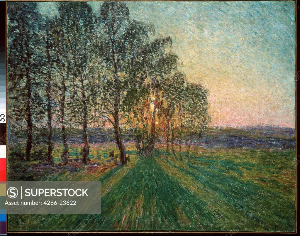 Sunset by Grabar, Igor Emmanuilovich (1871-1960) State Art  Museum of Republic Tatarstan, Kazan 1907 Oil on canvas Russia Russian Painting, End of 19th - Early 20th cen. Landscape Painting