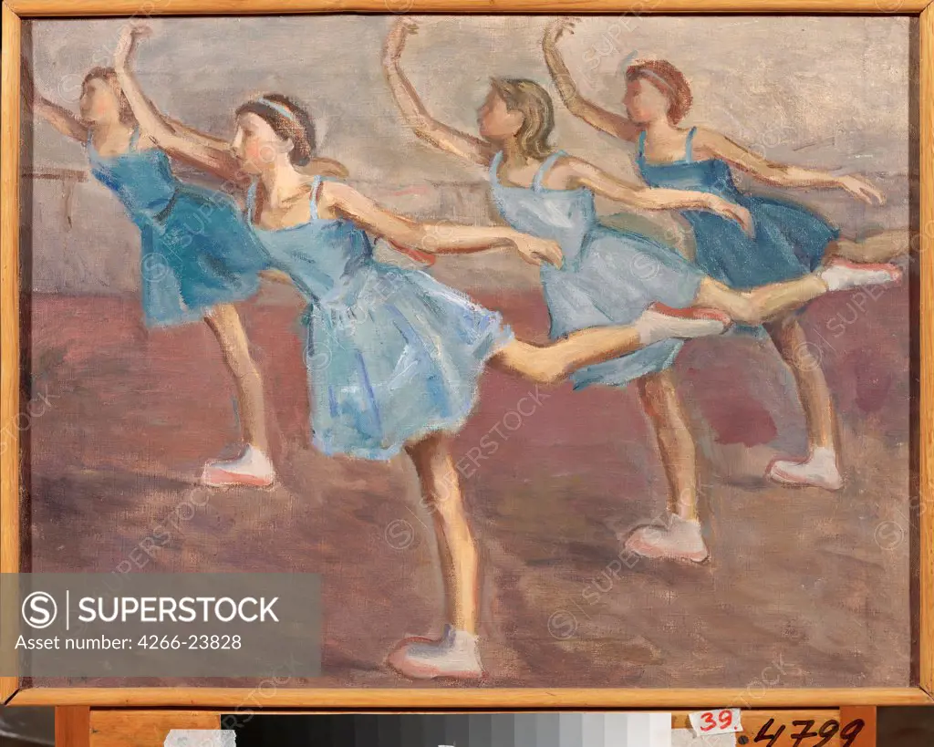 In a Ballet School by Chernyshev, Nikolai Mikhailovich (1885-1973) Regional Art Gallery, Tchelyabinsk 1926 Oil on canvas Russia Modern Genre Painting