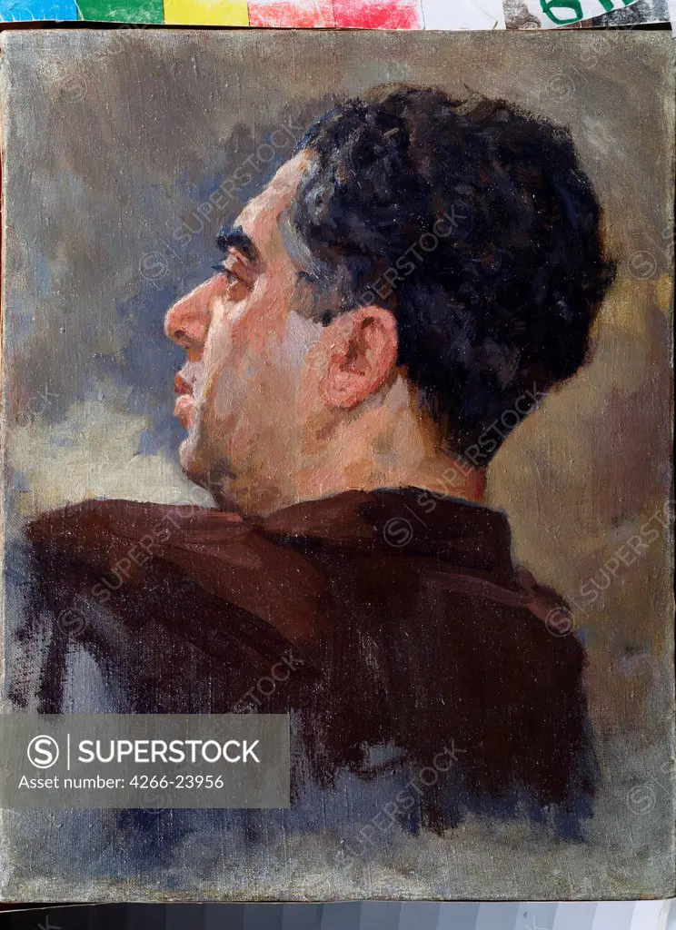Portrait of the composer Aram Khachaturian (1903-1978) by Shipovsky, Lev Nikolayevich (1915-c. 1960) State Central M. Glinka Museum of Music, Moscow 1950 Oil on canvas 44x31 Russia Modern Music, Dance,Portrait Painting