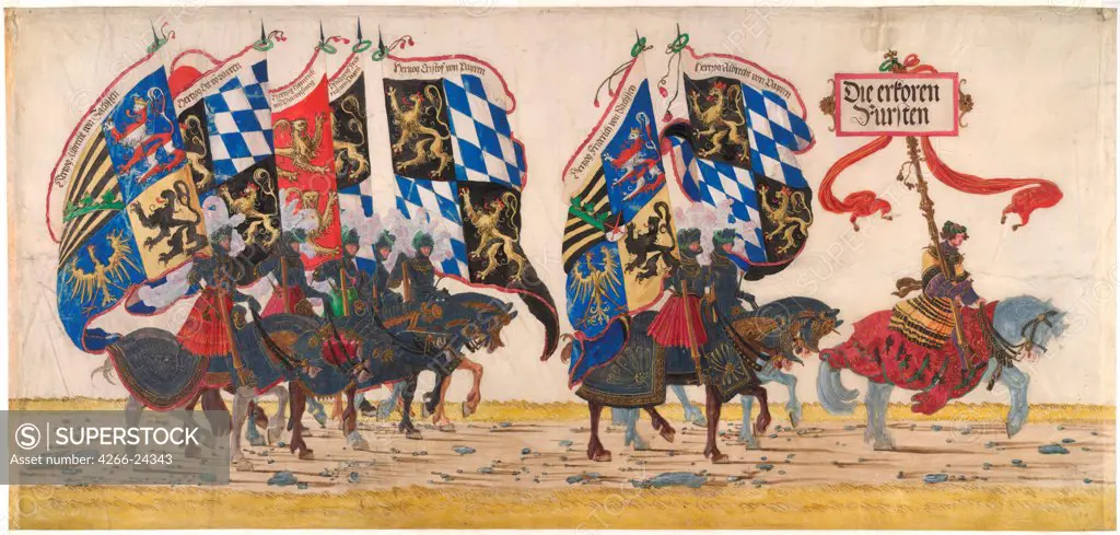 The German Princes by Altdorfer, Albrecht (c. 1480-1538) Albertina, Vienna ca 1515 Pen, brush, grey ink, watercolour with white Germany Renaissance Genre,History Graphic arts