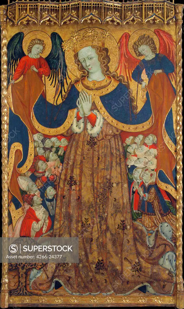 Virgin of Mercy by Zaortiga, Bonanat (active 15th century) Museu Nacional d'Art de Catalunya, Barcelona ca 1430 Tempera on panel 223x126,8 Spain Gothic Bible Painting