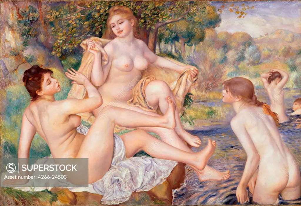 The Large Bathers by Renoir, Pierre Auguste (1841-1919) Philadelphia Museum of Art, Philadelphia 1884-1887 Oil on canvas 118x170,9 France Impressionism Genre,Nude painting Painting