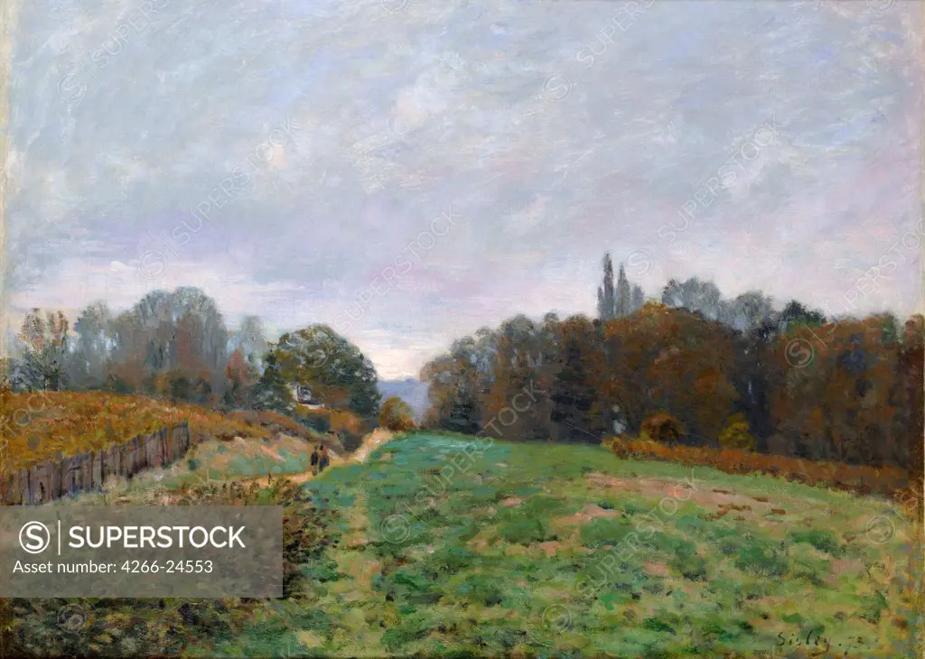 Landscape at Louveciennes by Sisley, Alfred (1839-1899) National Museum of Western Art, Tokyo 1873 Oil on canvas 54x73 France Impressionism Landscape Painting