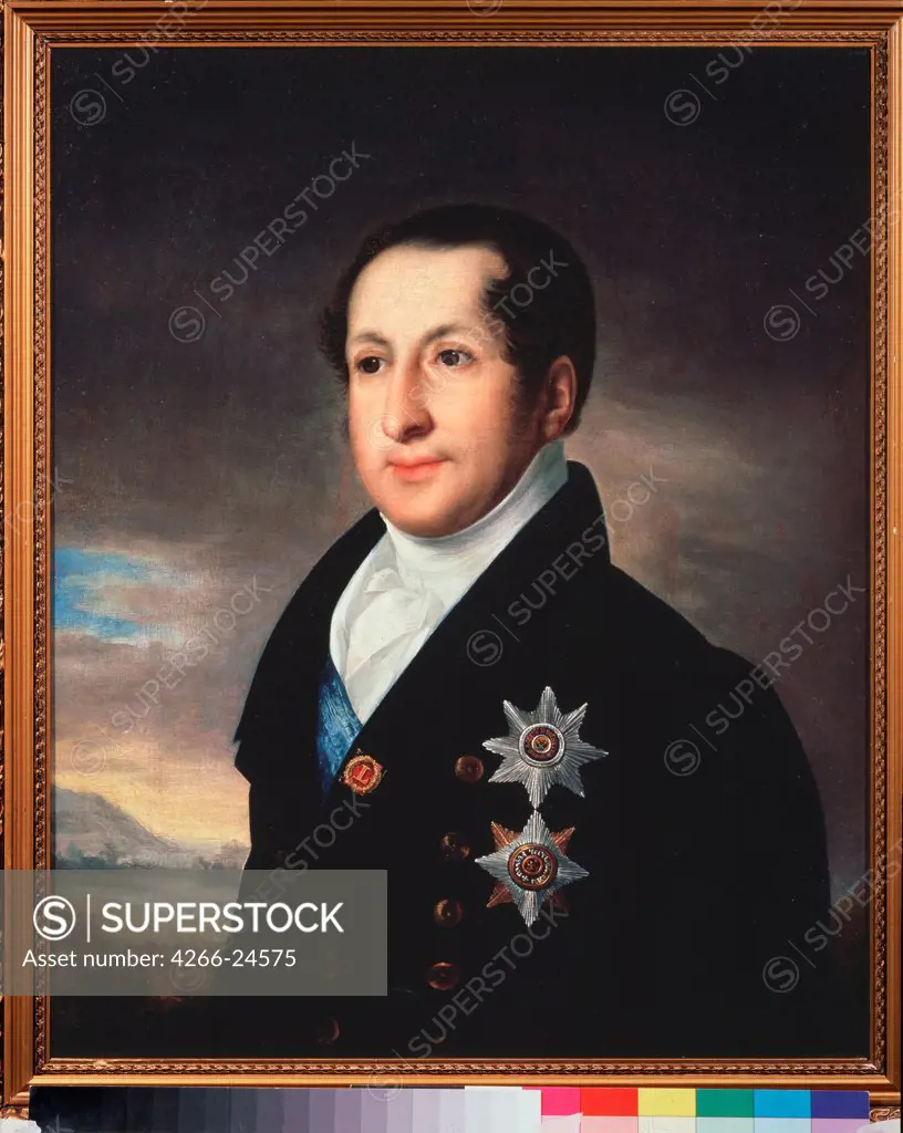 Portrait of Prince Sergei M. Golitsyn by Tropinin, Vasili Andreyevich (1776-1857) State V. Tropinin-Museum, Moscow after 1828 Oil on canvas 71x58,2 Russia Russian Painting of 19th cen. Portrait Painting