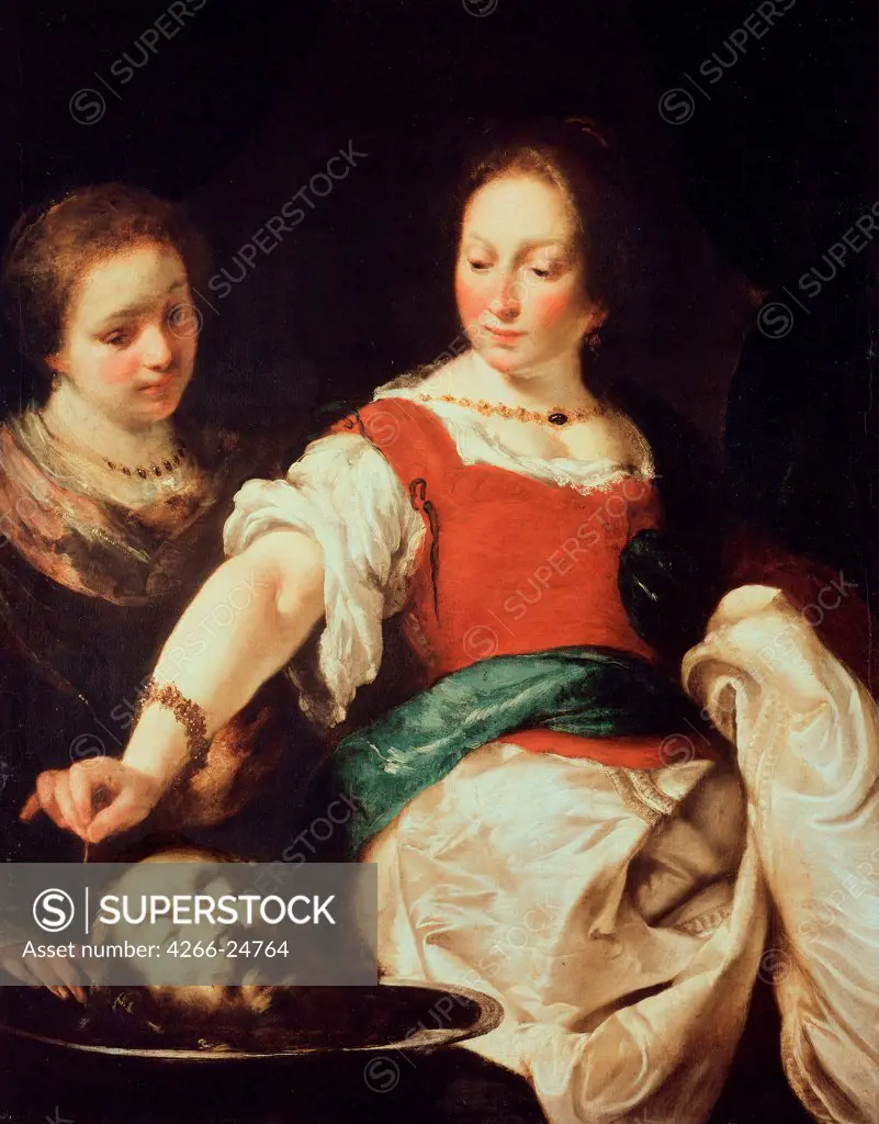 Salome by Strozzi, Bernardo (1581-1644) Staatliche Museen, Berlin after 1630 Oil on canvas 124x94 Italy, School of Genoa Baroque Bible Painting