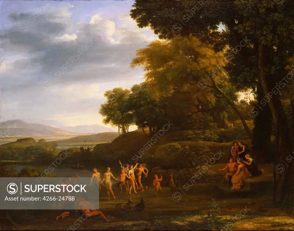 Landscape with Dancing Satyrs and Nymphs by Lorrain, Claude (1600-1682) National Museum of Western Art, Tokyo 1646 Oil on canvas 98x125 France Baroque Landscape Painting