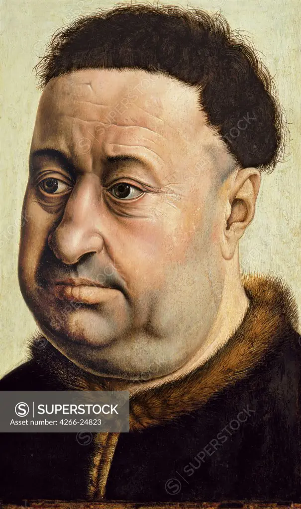 Portrait of a Man (Robert de Masmines) by Campin, Robert (ca. 1375-1444)\ Thyssen-Bornemisza Collections\ c.1425\ Oil on wood\ 35,.4x23,7\ The Netherlands\ Early Netherlandish Art\ Portrait\ Painting