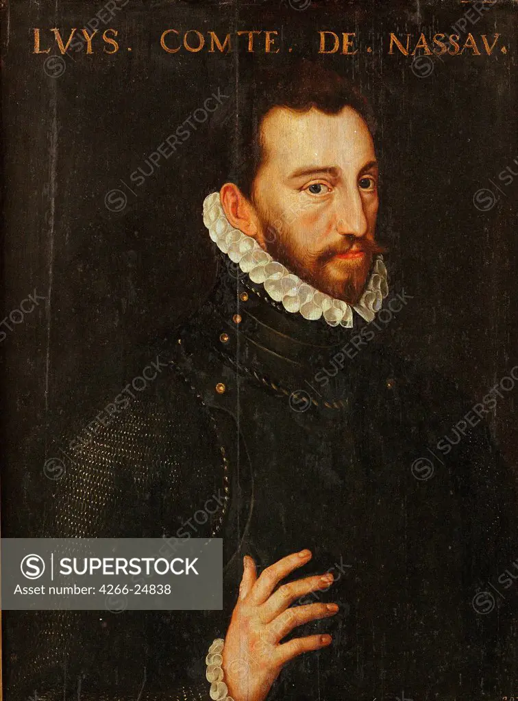 Count Louis of Nassau (1538-1574) by Key, Adriaen Tomasz (1544-1589) Museu Nacional d'Art de Catalunya, Barcelona ca 1571-1572 Oil on wood 67,5x51 Flanders Baroque Portrait Painting