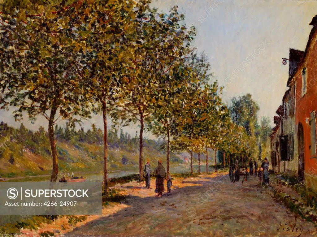 June Morning in Saint-Mammes by Sisley, Alfred (1839-1899) Bridgestone Museum of Art 1884 Oil on canvas 54,6x73,4 France Impressionism Landscape Painting