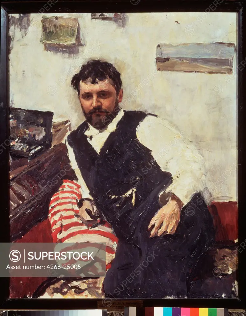 Portrait of the artist Konstantin Korovin (1861-1939) by Serov, Valentin Alexandrovich (1865-1911) State Tretyakov Gallery, Moscow 1891 Oil on canvas 111,2x89 Russia Russian Painting of 19th cen. Portrait Painting
