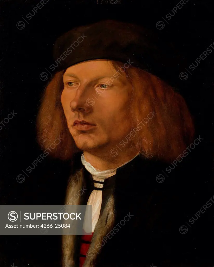 Portrait of Burkhard von Speyer by Durer, Albrecht (1471-1528) Royal Collection, London 1506 Tempera and oil on wood 32x26 Germany Renaissance Portrait Painting