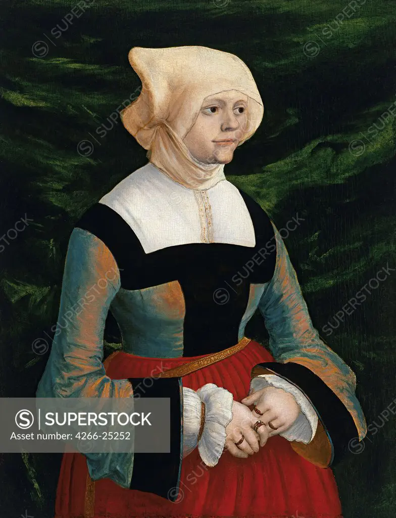 Portrait of a young Woman by Altdorfer, Albrecht (c. 1480-1538) Thyssen-Bornemisza Collections ca 1521-1525 Oil on wood 59x45 Germany Renaissance Portrait Painting