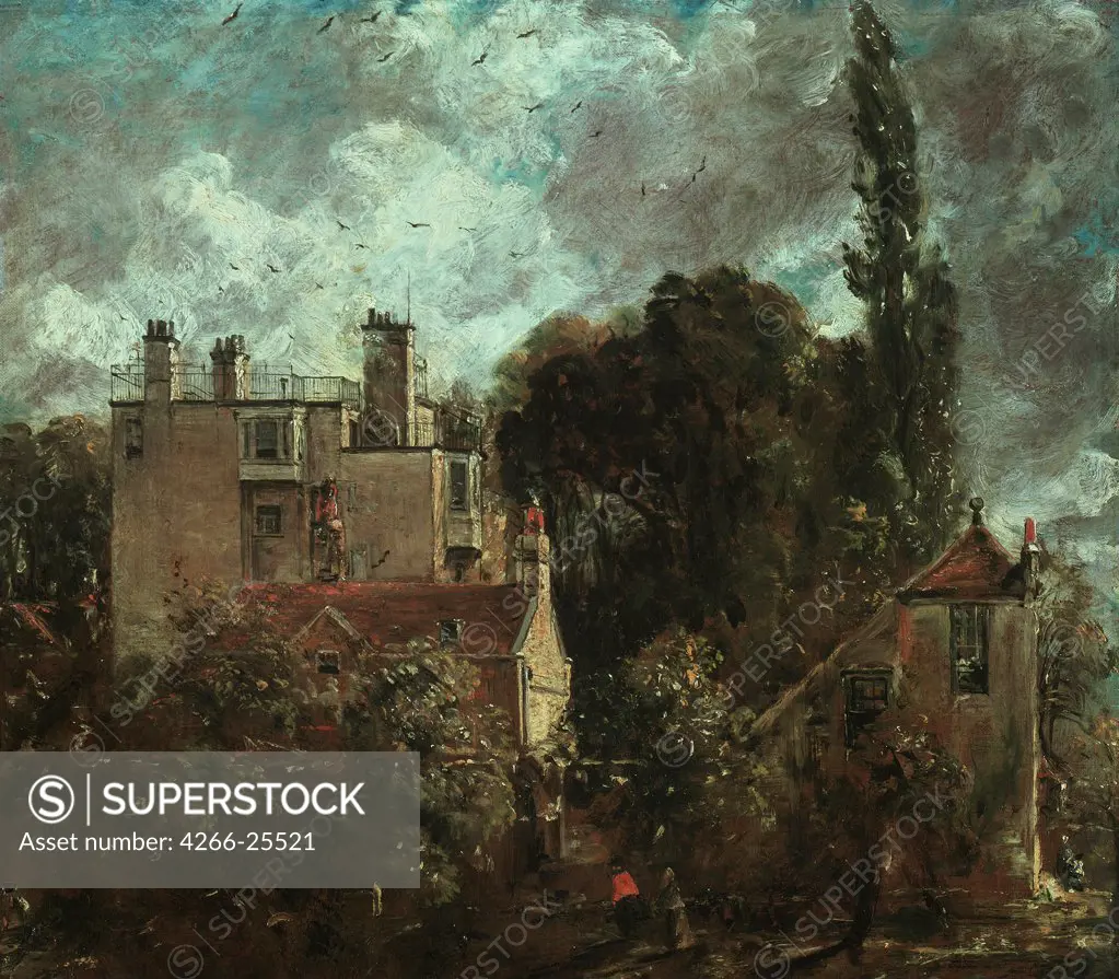 The Grove, or the Admiral's House in Hampstead by Constable, John (1776-1837) Staatliche Museen, Berlin 1821-1822 Oil on canvas 60x50 Great Britain Romanticism Landscape Painting
