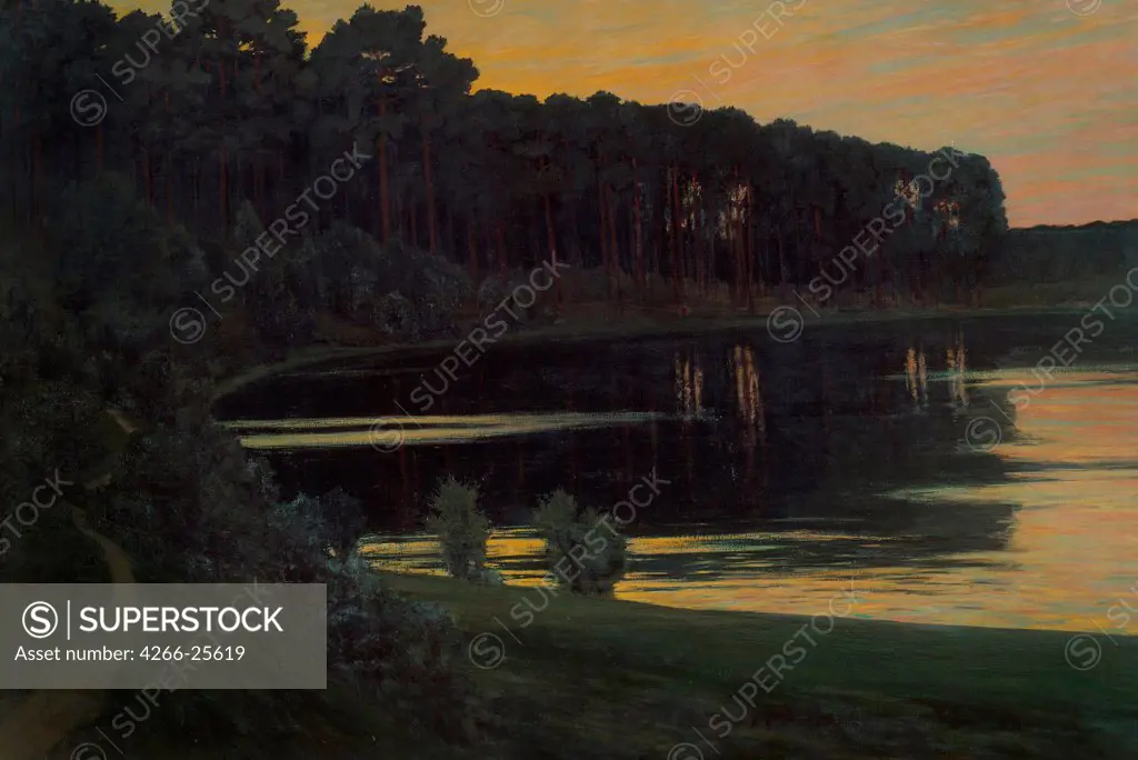 Lake Grunewald by Leistikow, Walter (1865-1908) Staatliche Museen, Berlin 1895 Oil on canvas 167x252 Germany Realism Landscape Painting