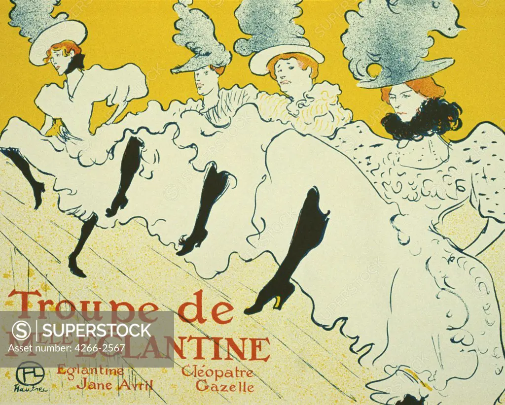 Poster by Henri de Toulouse-Lautrec, Colour lithograph, 1896, 1864-1901, Russia, Moscow, State A. Pushkin Museum of Fine Arts, 61, 5x80