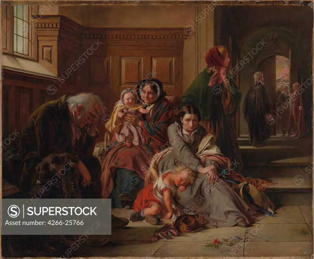 Waiting for the Verdict by Solomon, Abraham (1824-1862) J. Paul Getty Museum, Los Angeles 1859 Oil on canvas 63,5x88,9 Great Britain Romanticism Genre Painting