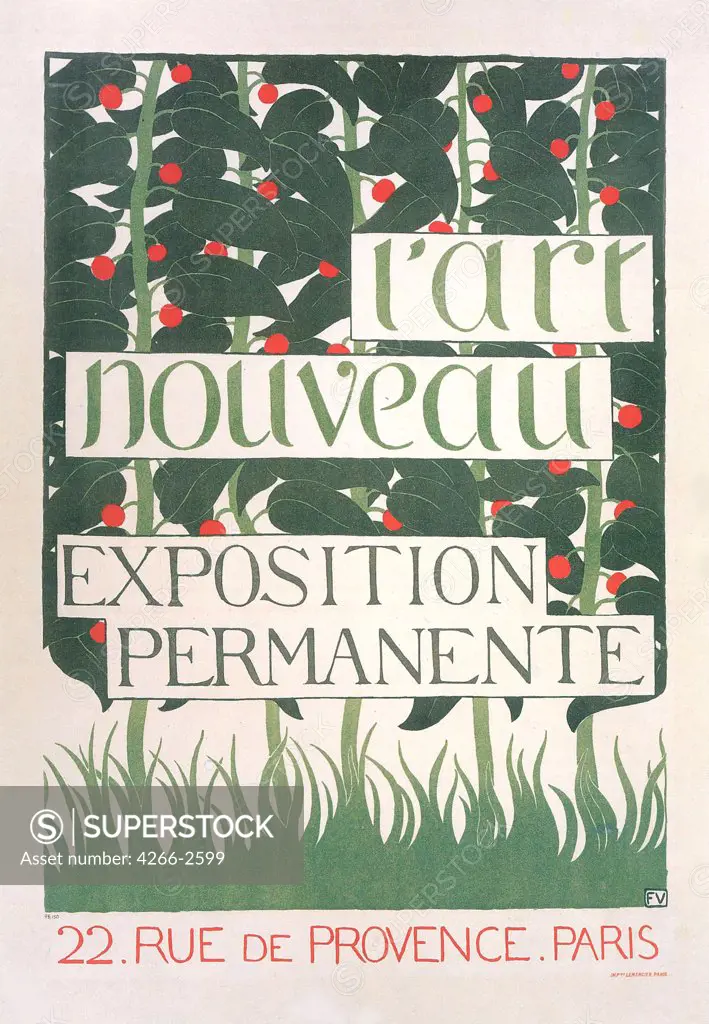 Poster by Felix Edouard Vallotton, colour lithograph, 1896, 1865-1925, Private Collection, 59x43