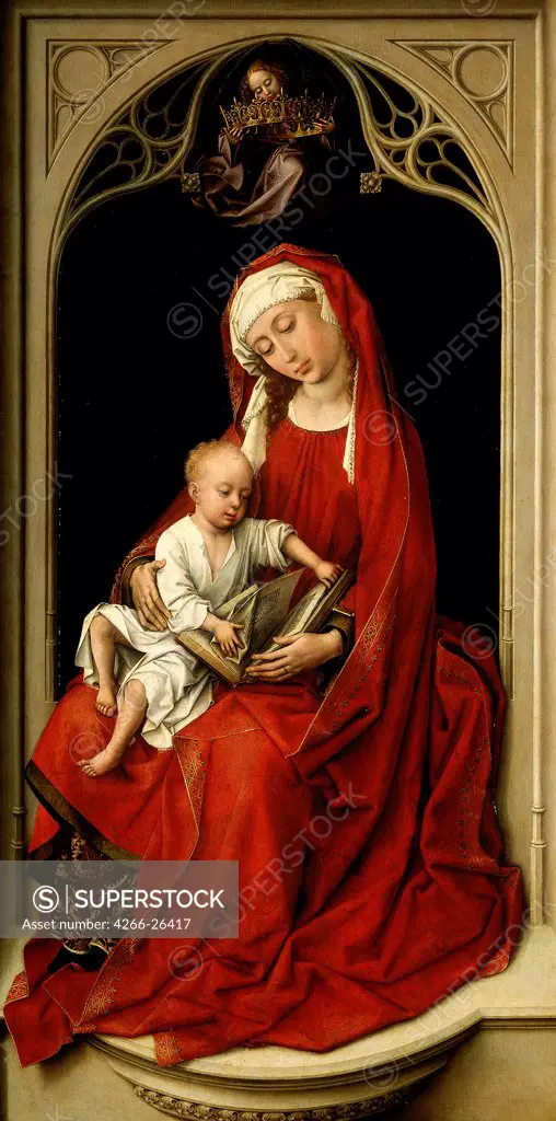 Madonna and Child by Weyden, Rogier, van der (ca. 1399-1464)  Museo del Prado, Madrid  1435-1438  The Netherlands  Oil on wood  Painting  Bible